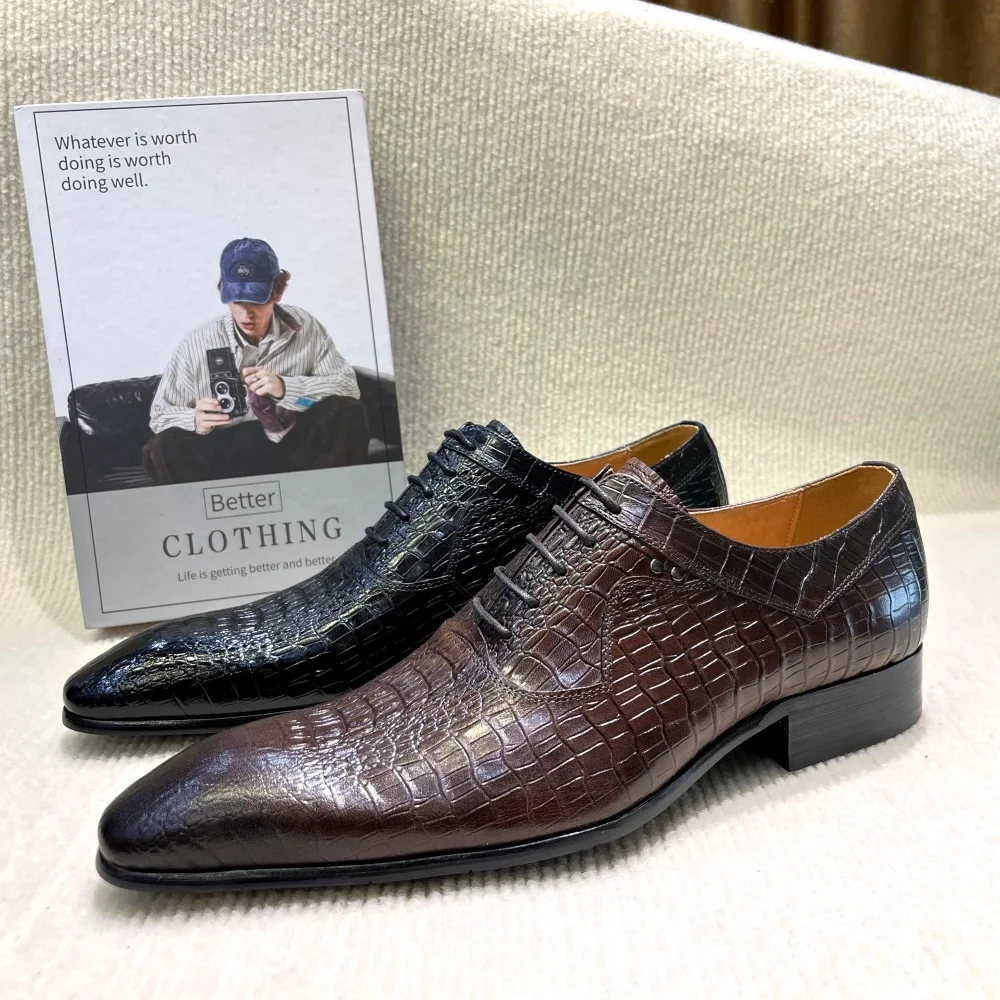 Men'S Formal Office Wear Shoes - Роскошные итальянские мужские туфли-оксфорды с острым