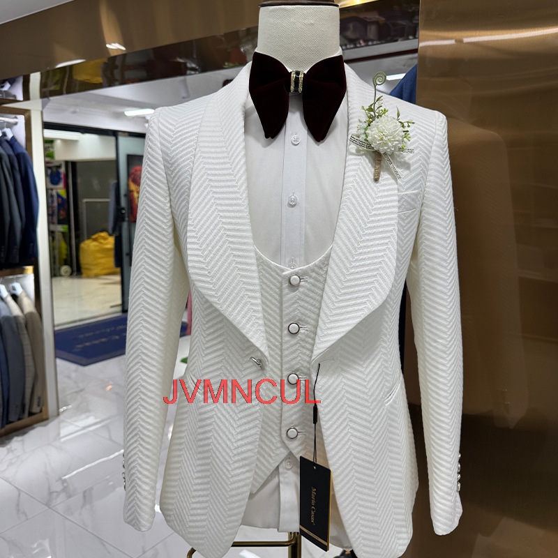 Men'S Formal Wear For Reception - Мужской современный костюм-тройка Slim Fit: пиджак,