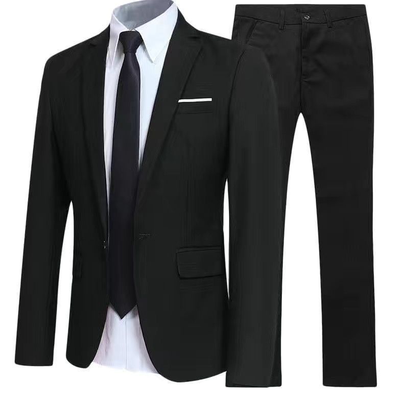 Korean Men Formal Wear - Мужской костюм-тройка Slim Fit для свадьбы,