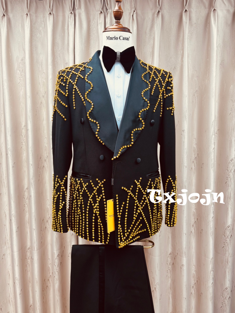 Men Formal Wear Clothes - Мужской Изысканный Костюм с Бисером, 2