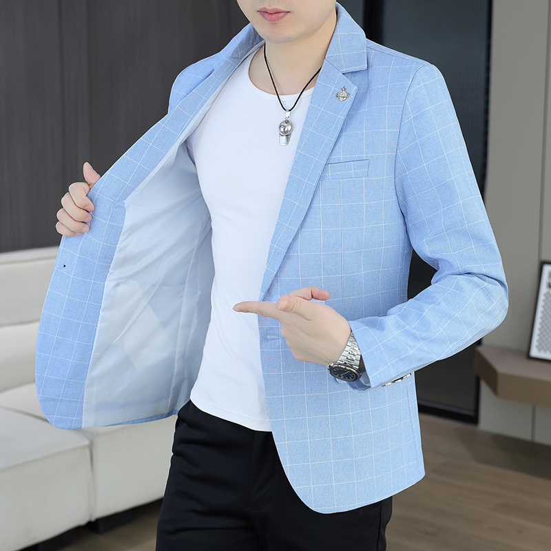 Korean Men Formal Wear - Блейзер для улицы, мужской велосипедный модный