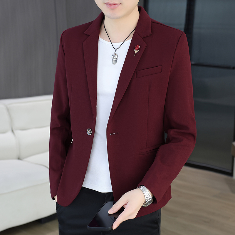 Korean Men Formal Wear - Блейзер для улицы, мужской велосипедный модный