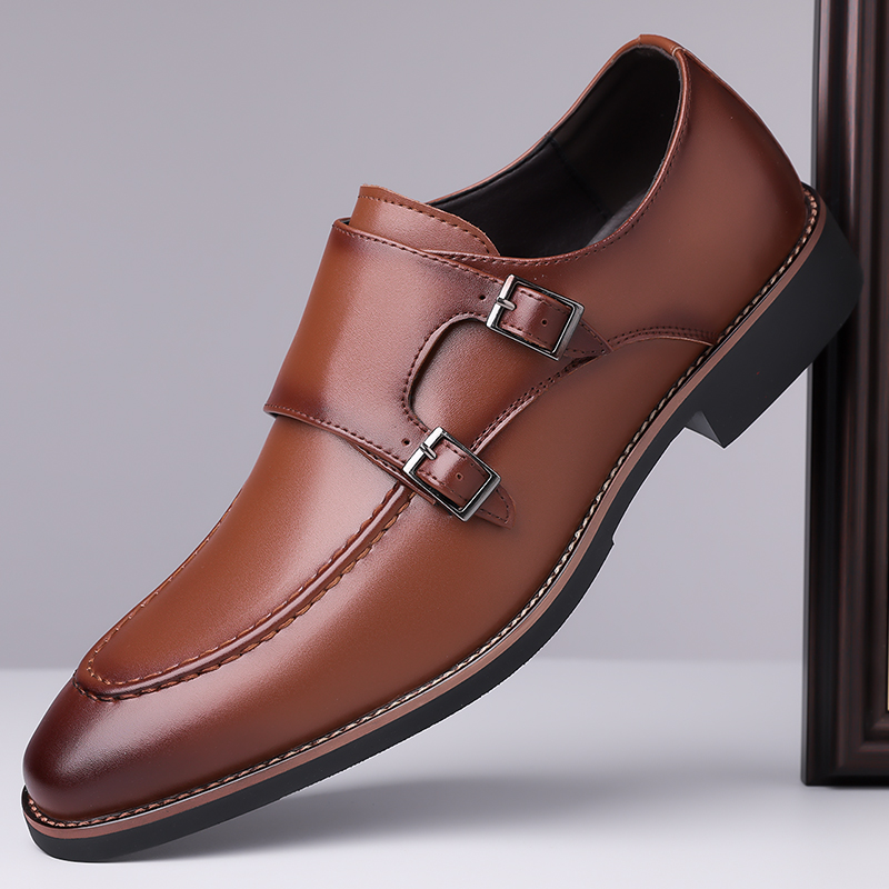 Men'S Formal Office Wear Shoes - Мужские кожаные туфли-дерби без шнурков, удобные