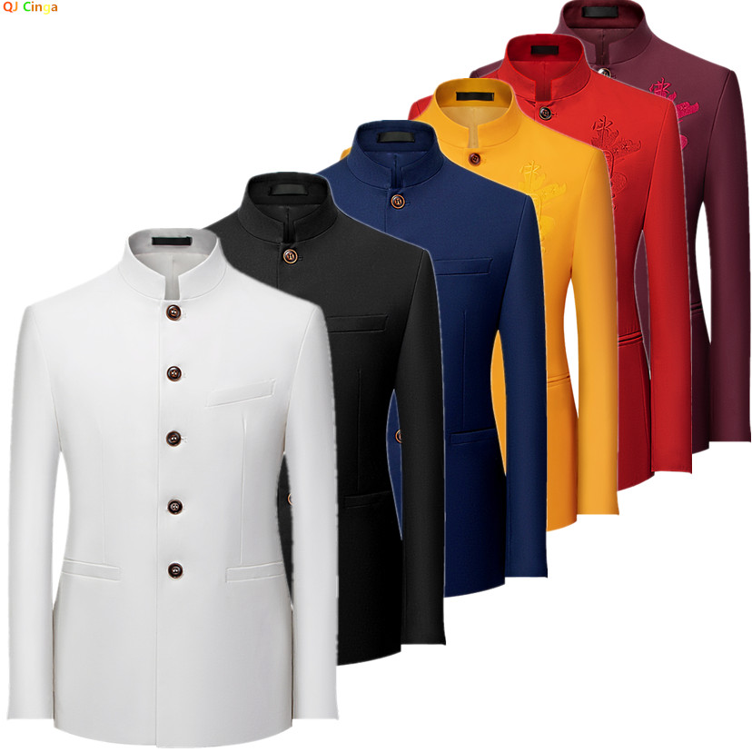 Korean Men Formal Wear - Мужской пиджак в китайском стиле с