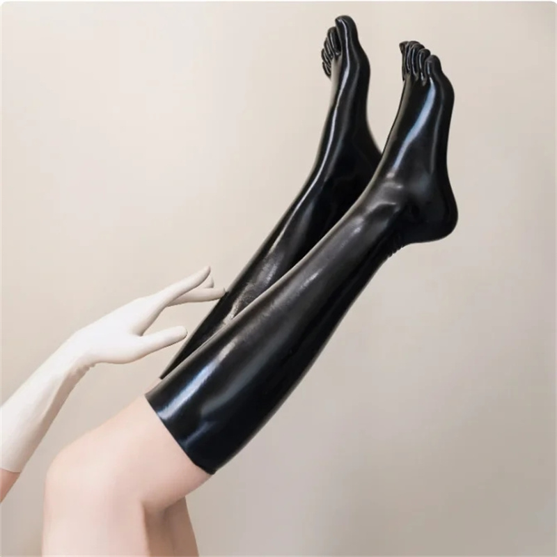 Sock Garter Men - Латексные носки, 5 пальцев, короткие, резиновые,