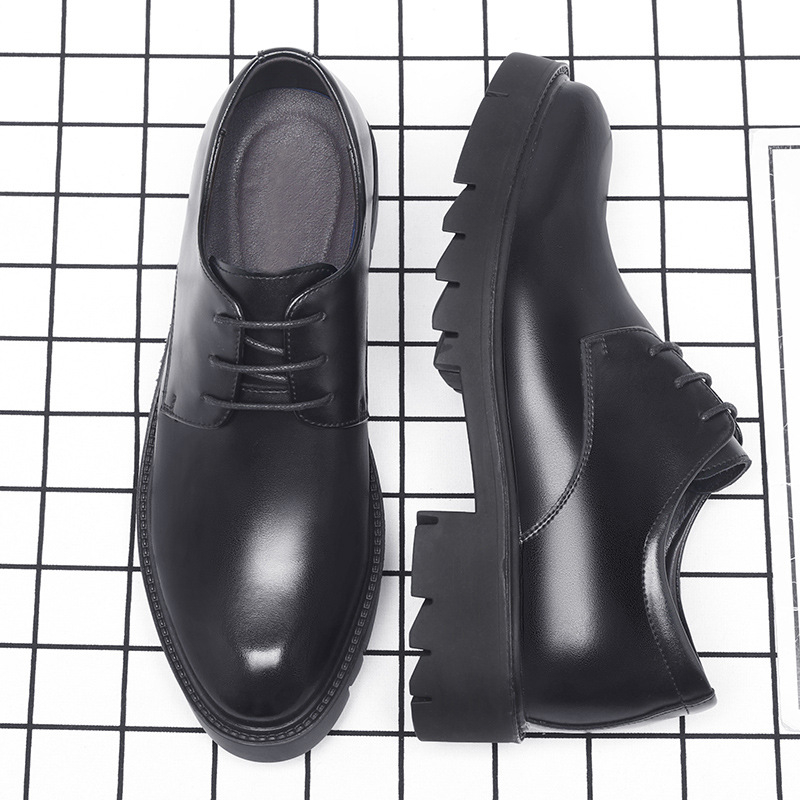 Men'S Formal Office Wear Shoes - Мужские черные кожаные туфли на шнуровке