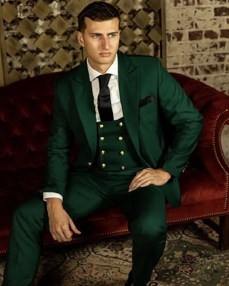 Зеленый классический мужской к – обзор и цена Men Formal Wear Green