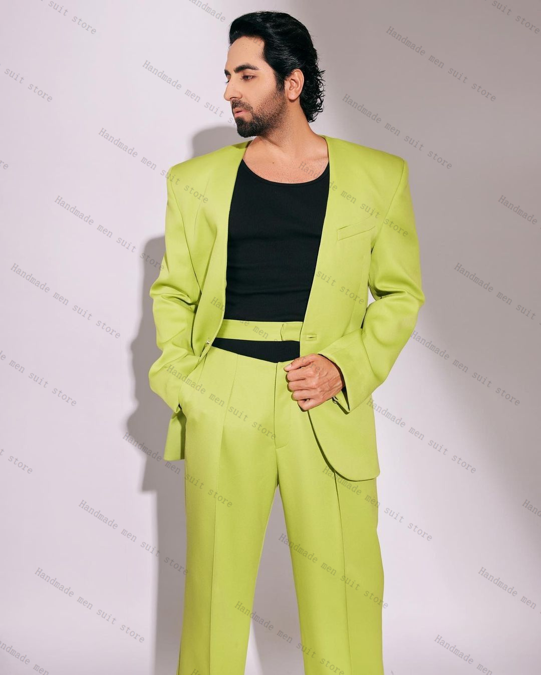 Модный зеленый мужской костюм, – обзор и цена Men Formal Wear Green