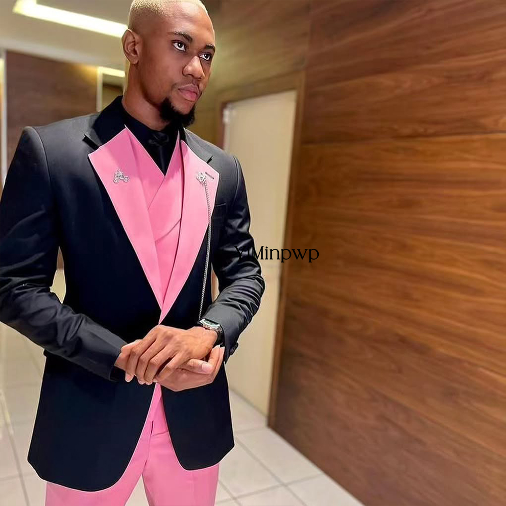 YiMinpwp красивый розовый мужс – обзор и цена Men Formal Wear Clothes