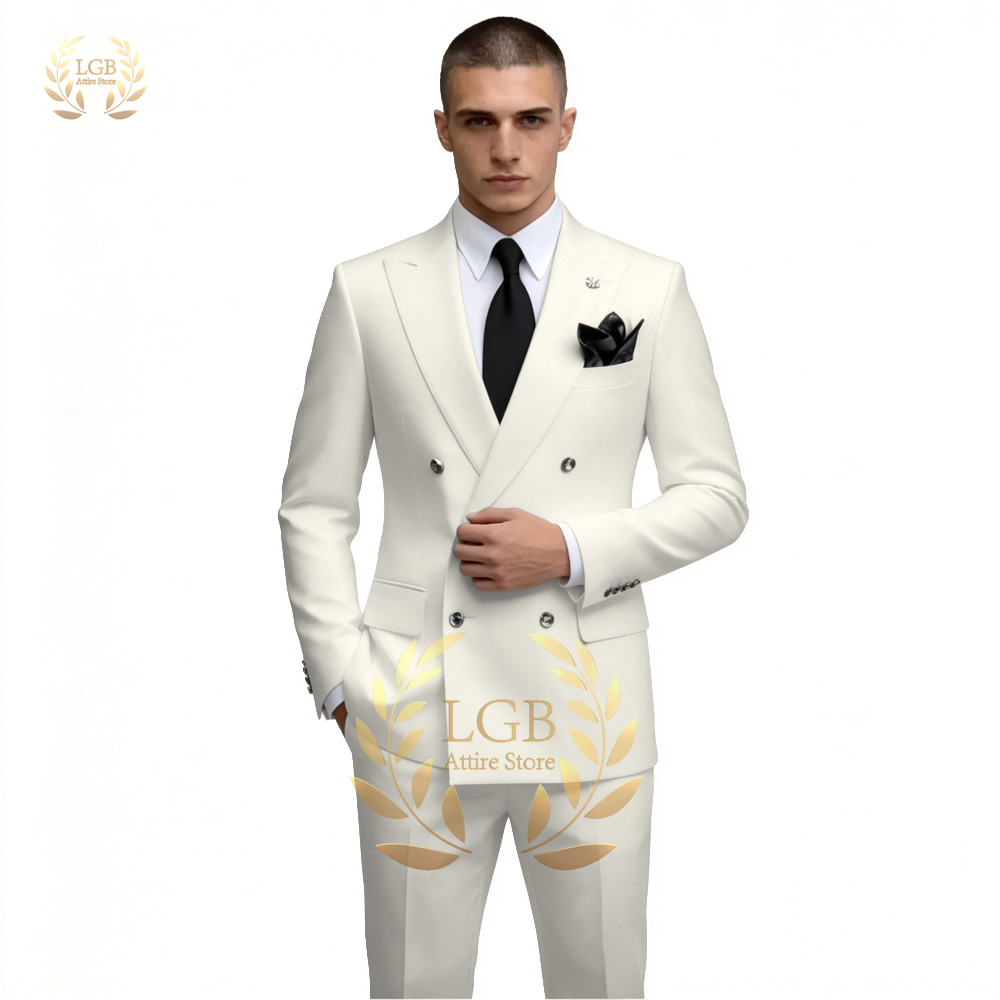 Мужской белый двубортный костю – обзор и цена Men Formal Wear For Dinner