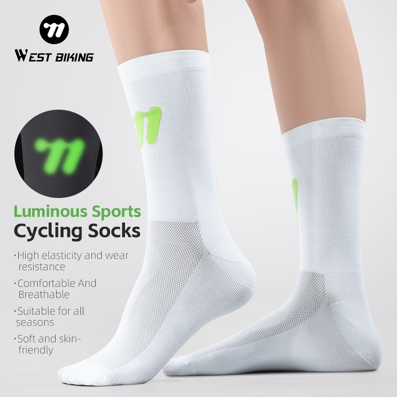 Велоноски WEST BIKING светящие – обзор и цена Sock Garter Men