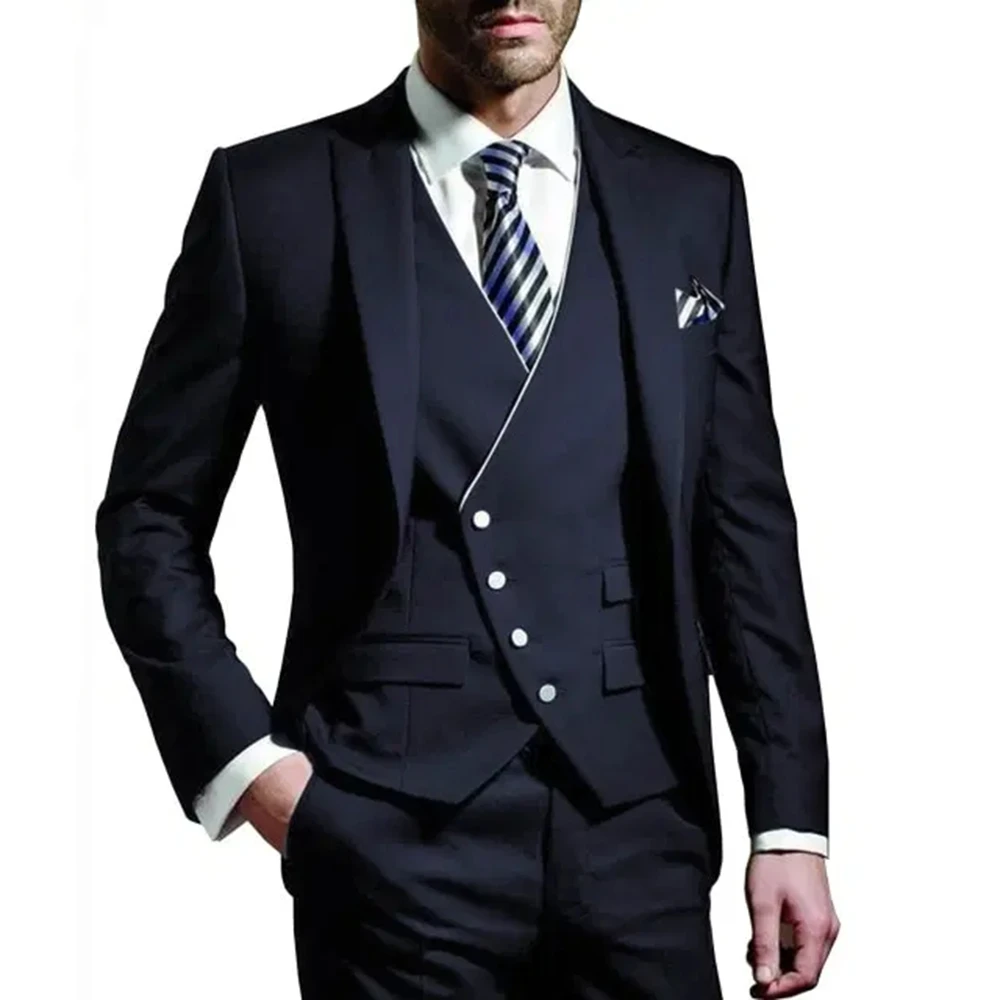 Мужской костюм-тройка цвета ха – обзор и цена Men Formal Wear Green