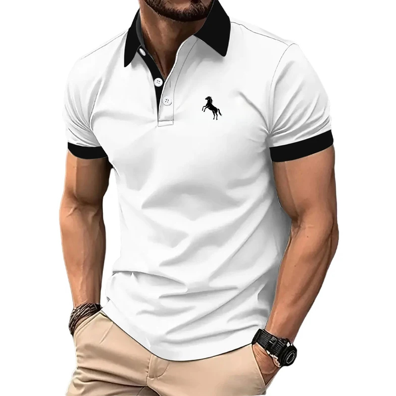 Мужская рубашка-поло, с коротк – обзор и цена Men Formal Wear Clothes