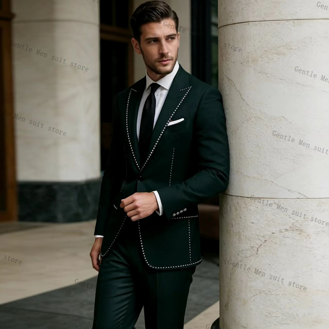 Роскошный зеленый мужской кост – обзор и цена Men Formal Wear Green