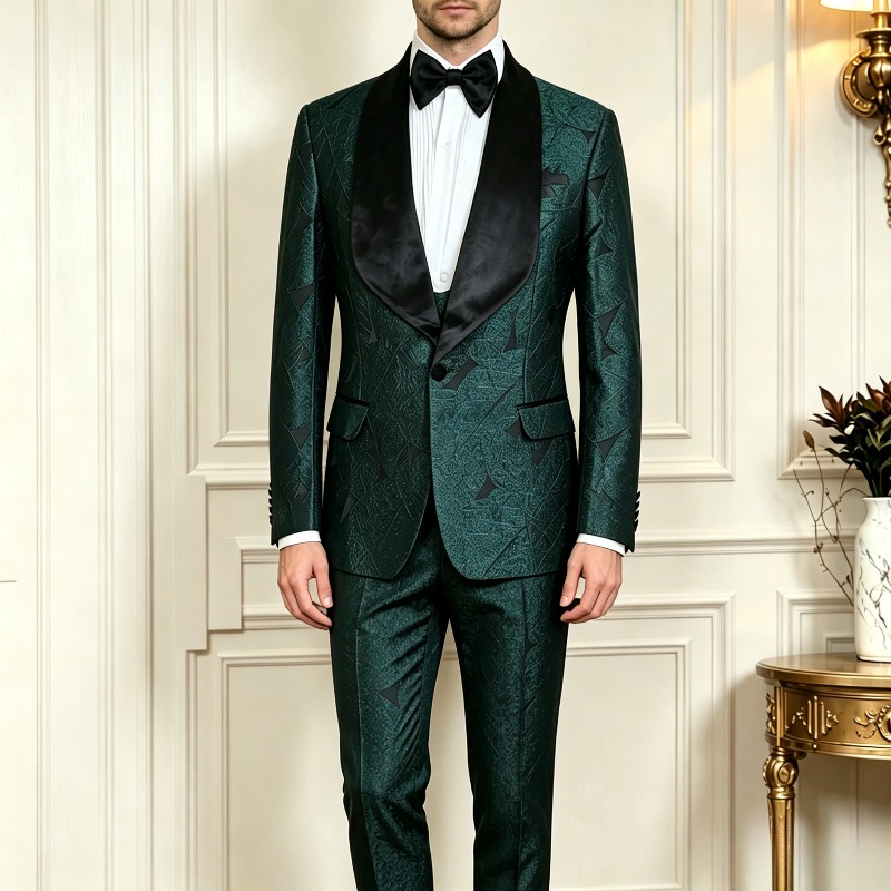 Мужской свадебный/выпускной ко – обзор и цена Men Formal Wear Green