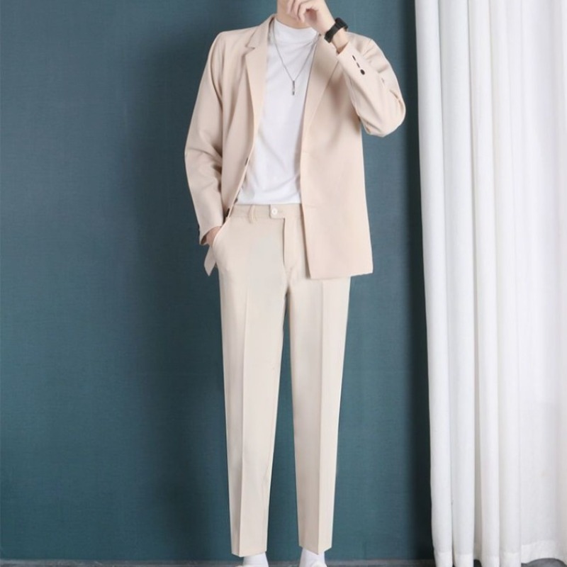 Мужской абрикосовый костюм-дво – обзор и цена Korean Men Formal Wear