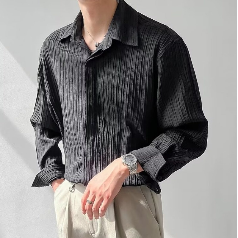 Черно-абрикосовая белая рубашк – обзор и цена Korean Men Formal Wear
